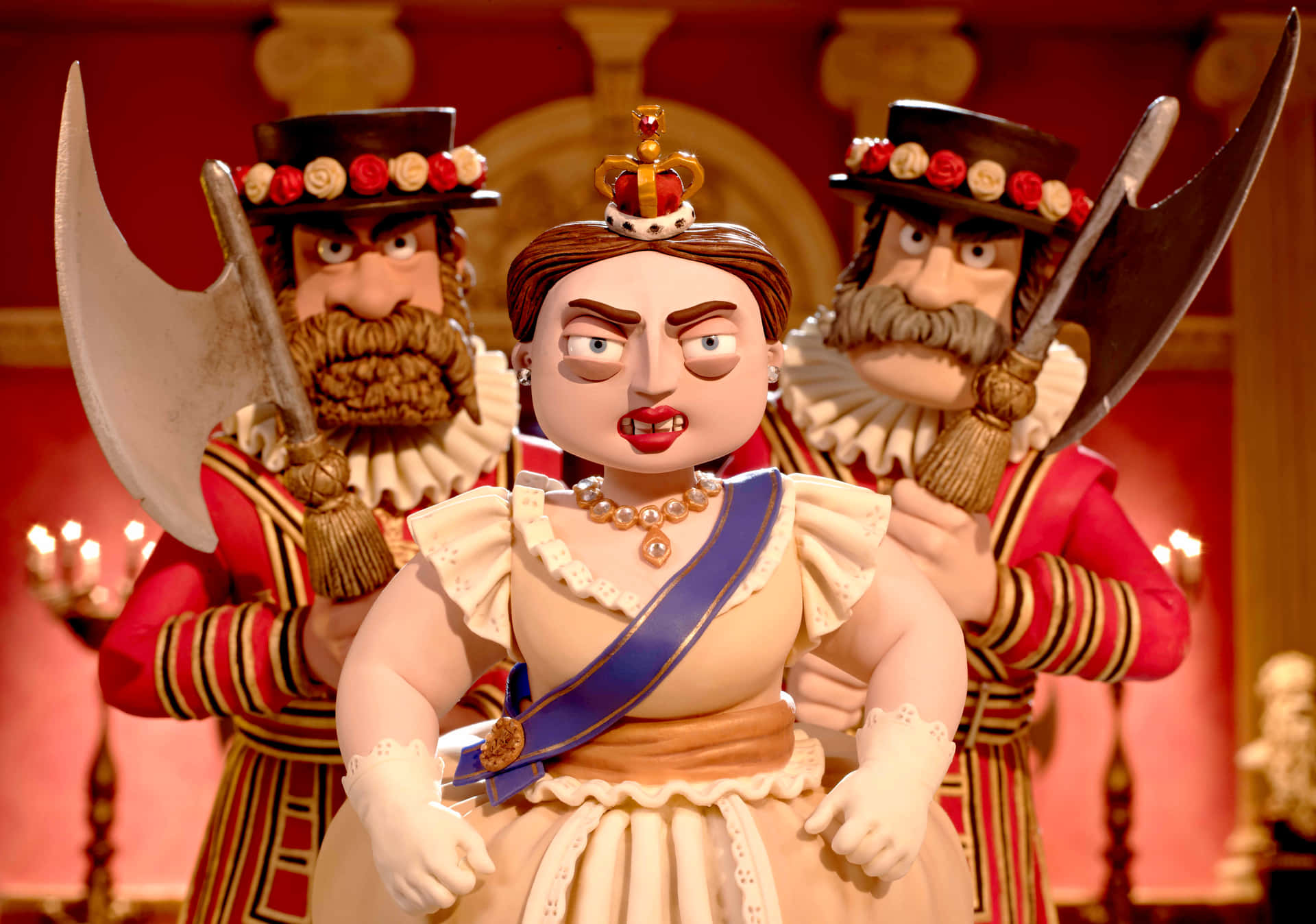 Angry Queen Victoria From The Pirates Band Of Misfits Background