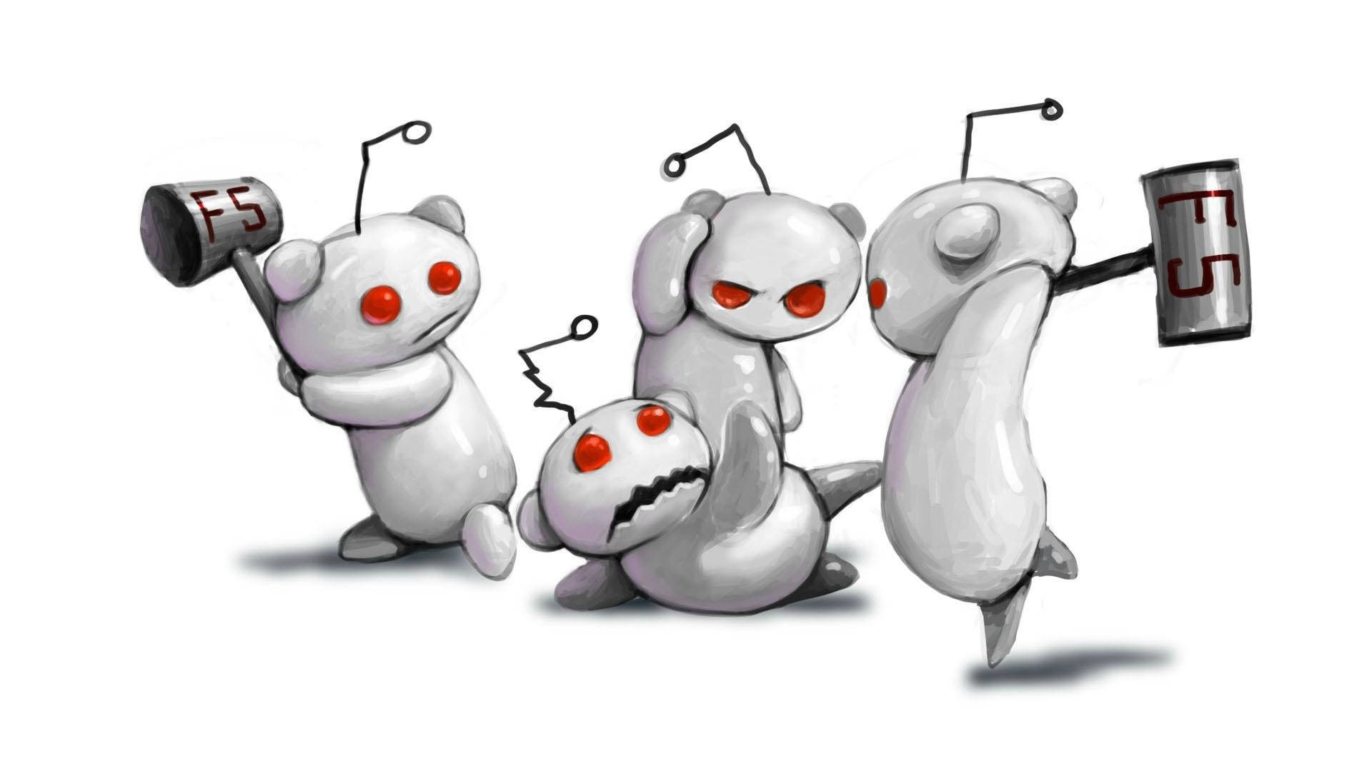 Angry Reddit Snoos Art Background