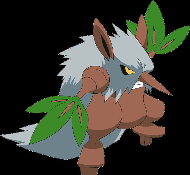 Angry Shiftry Looking Right Background