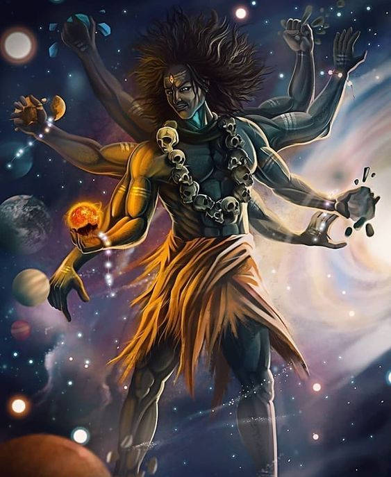 Angry Shiva Galaxy Background