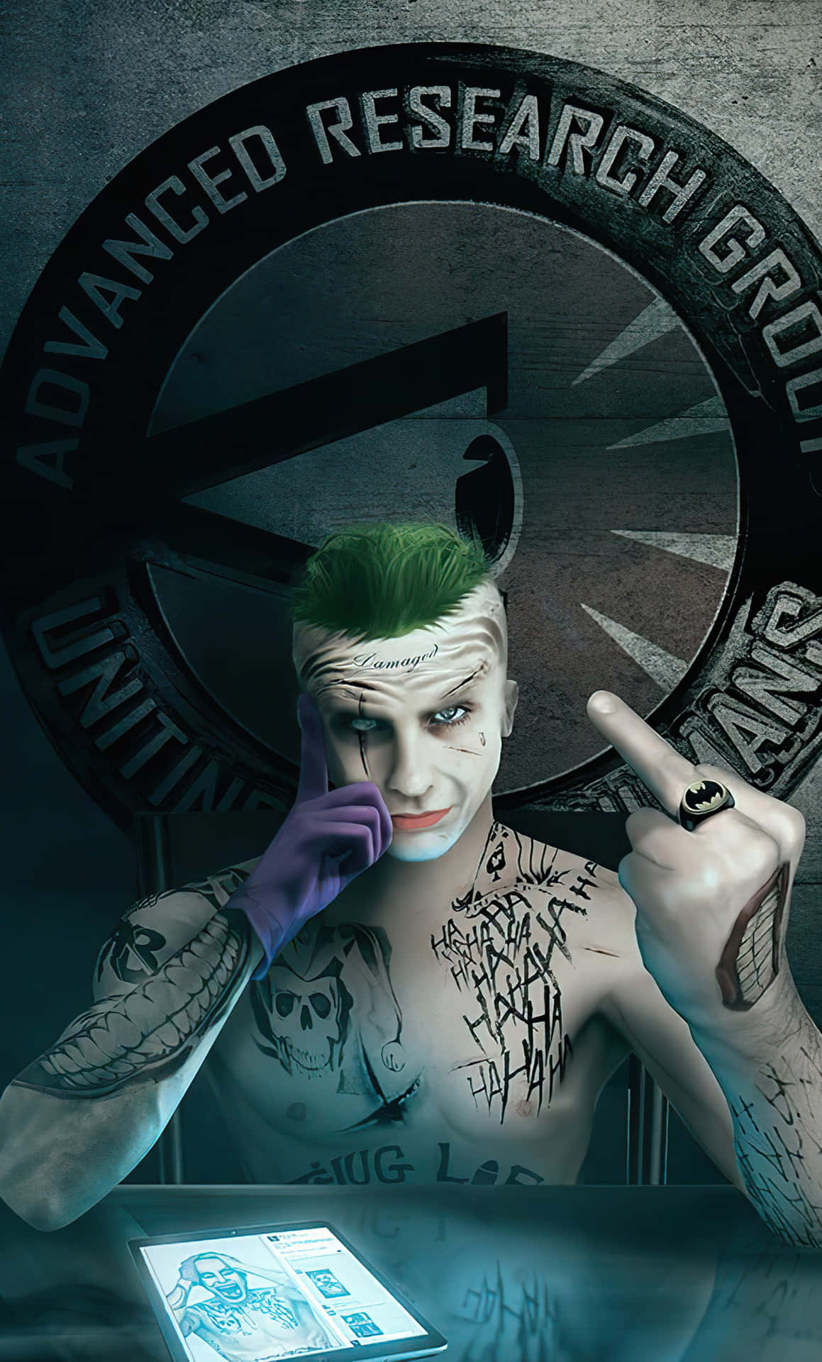 Angry Smile Hand Joker 4k Phone Background