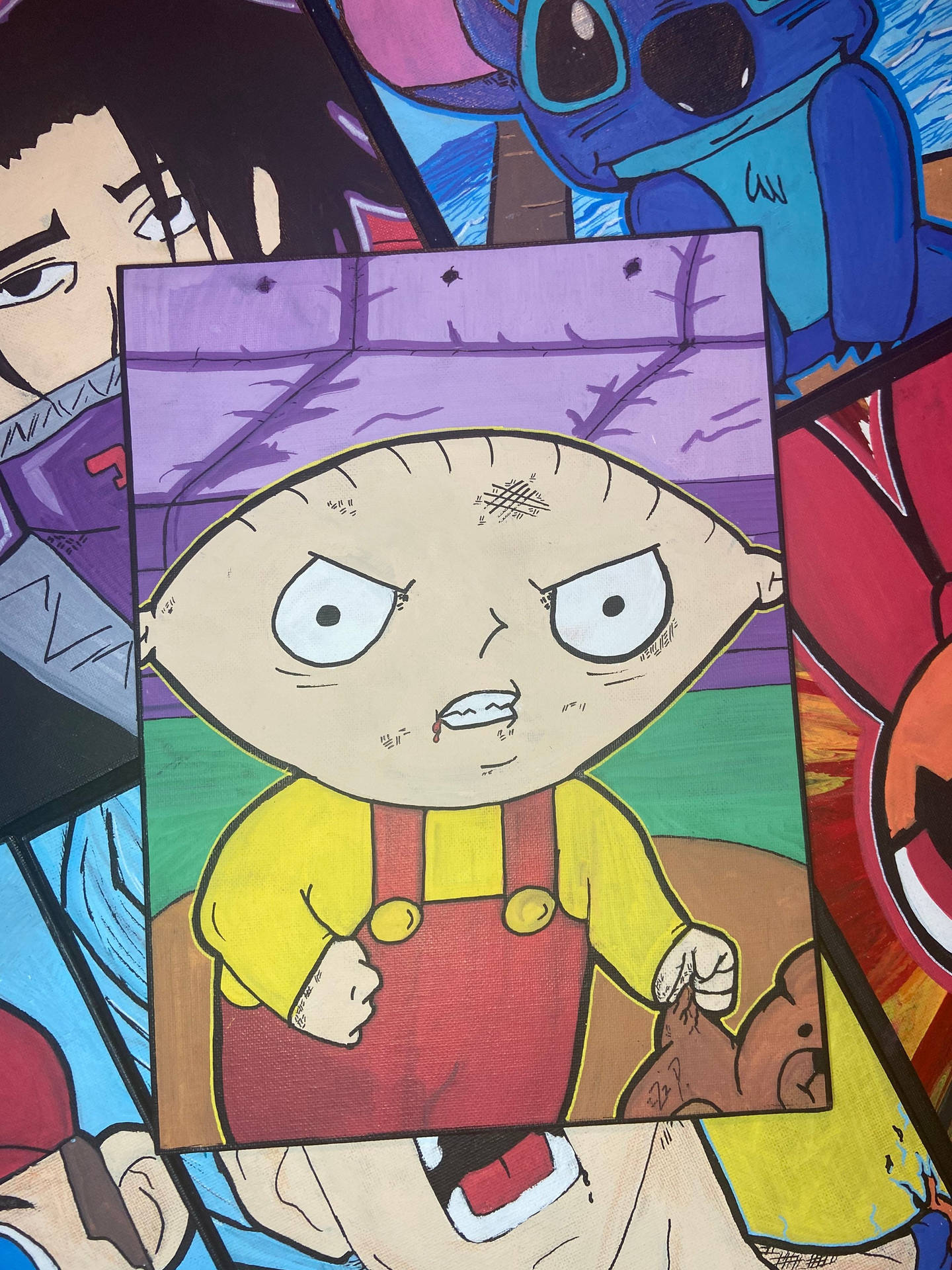 Angry Stewie Griffin Visual Art Background