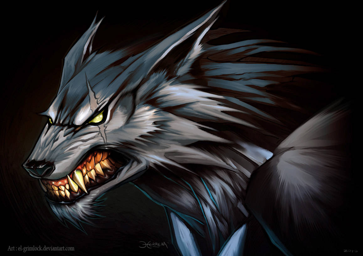 Angry Werewolf Artwork Background