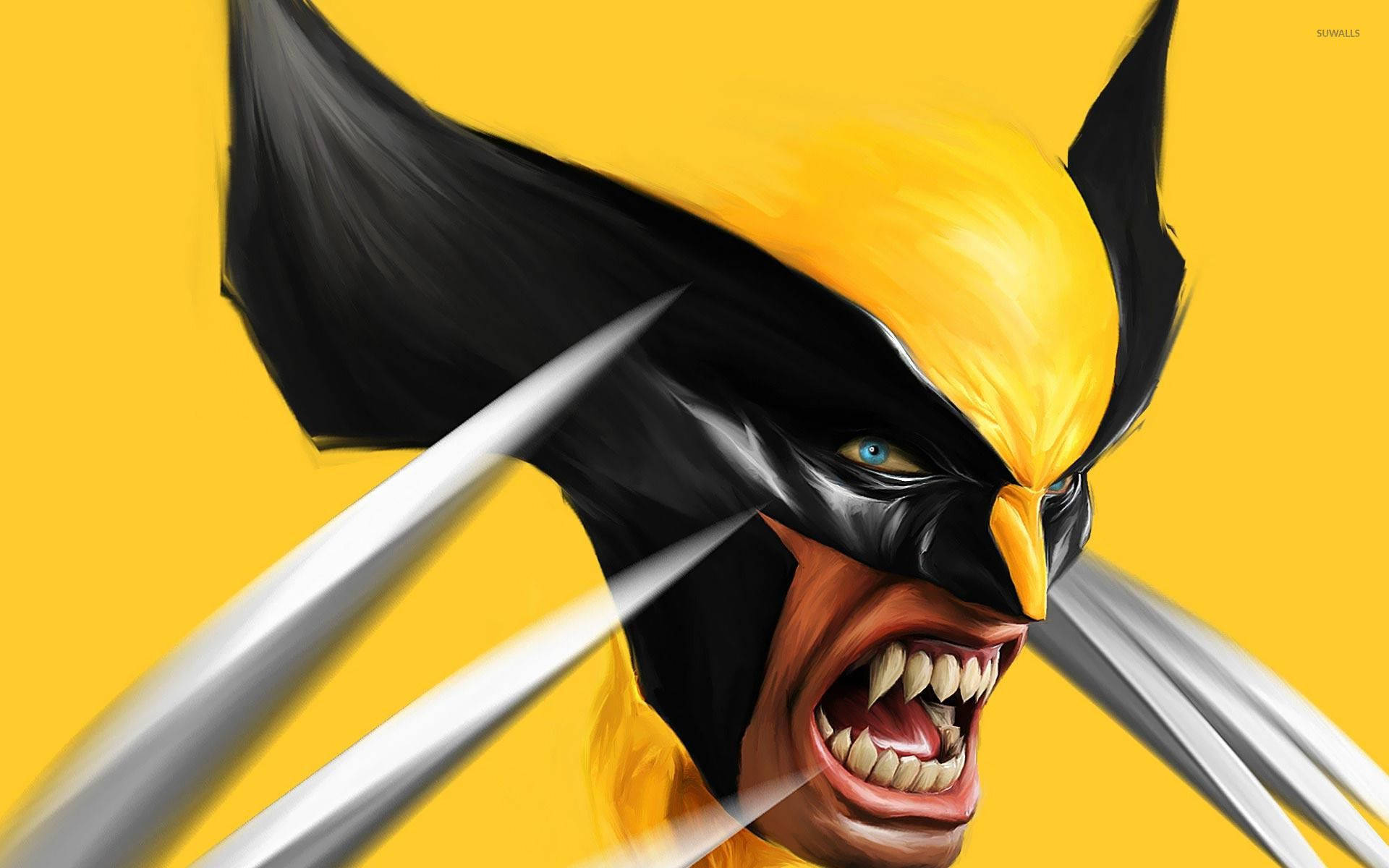 Angry Wolverine Painting Background