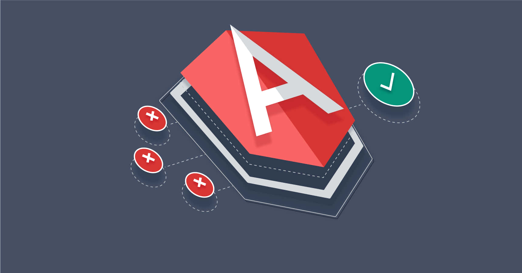 Angular Js Logo In Gray Background