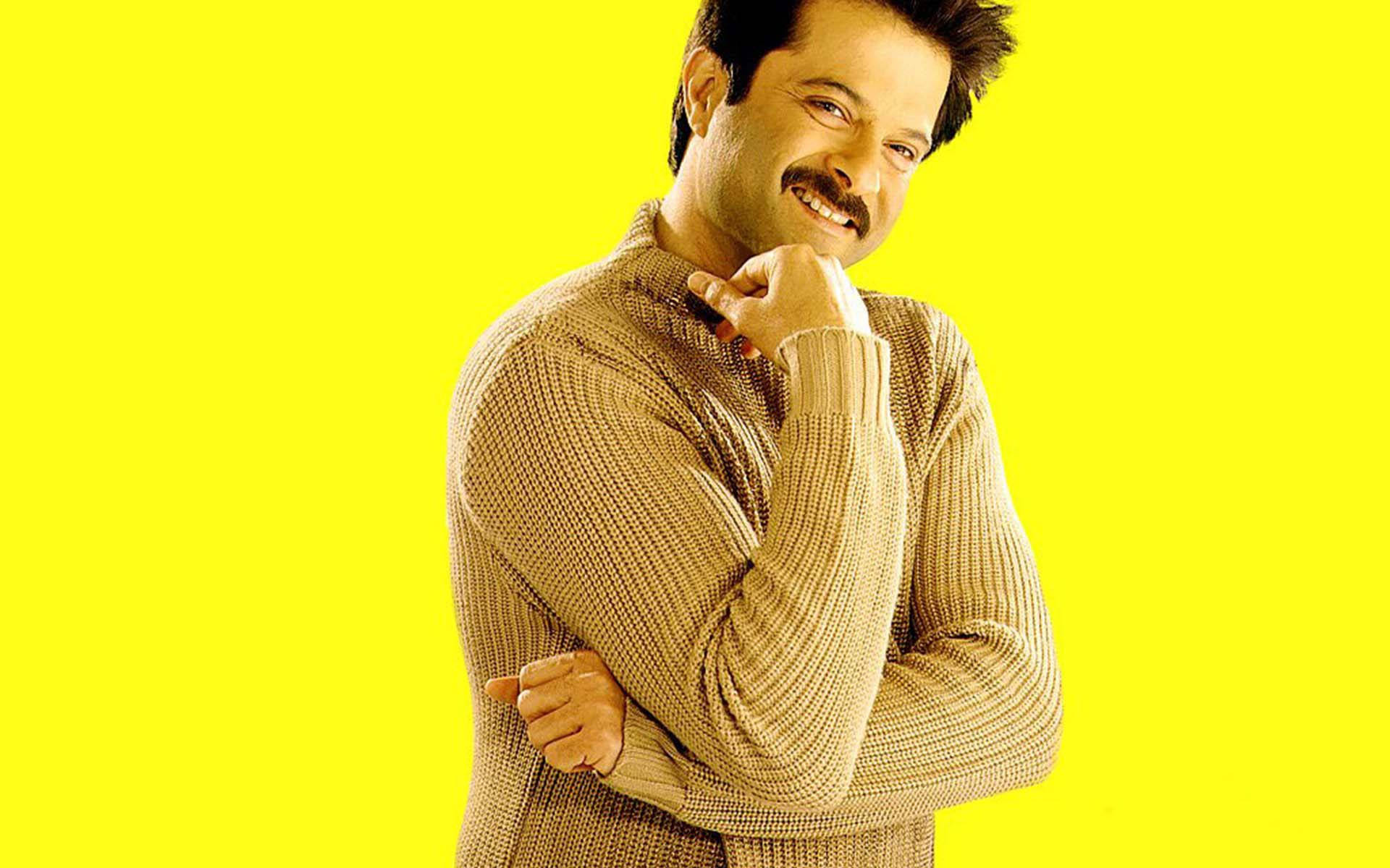 Anil Kapoor In Yellow Background