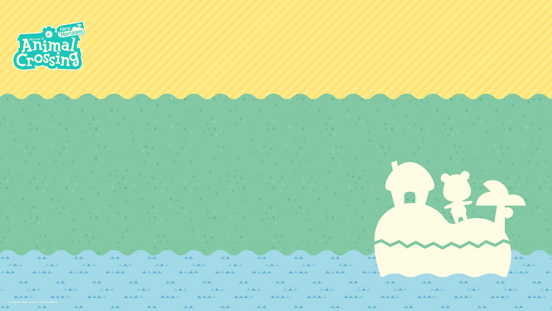 Animal Crossing New Horizons Boat Silhouette Background