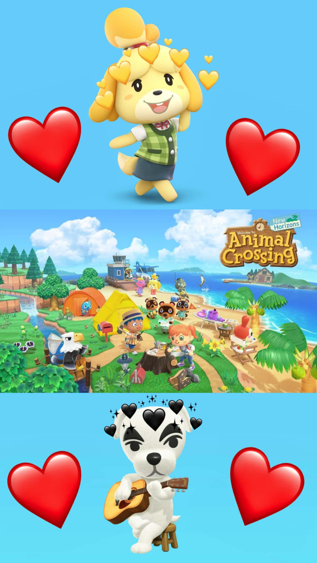 Animal Crossing New Horizons Characters Love Background