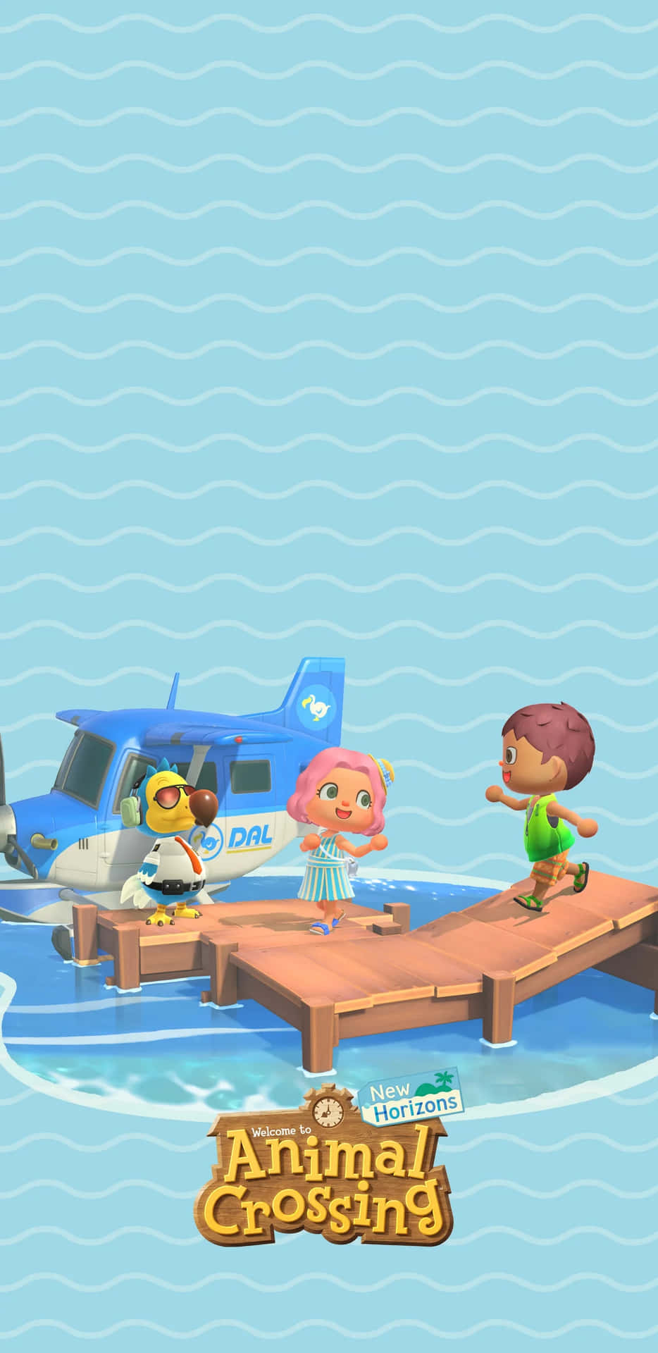 Animal Crossing New Horizons Seaplane Arrival Background