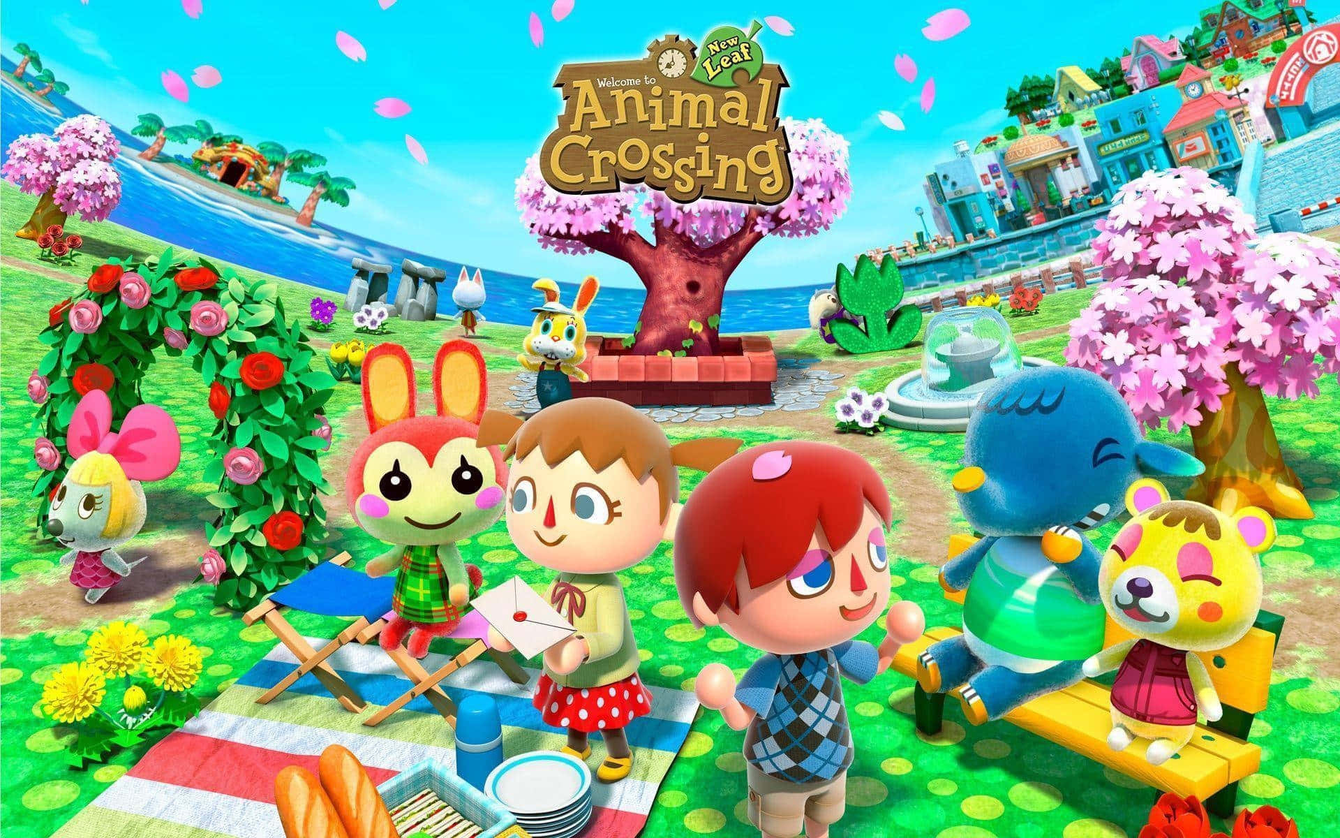 Animal Crossing New Horizons Vibrant Community Background