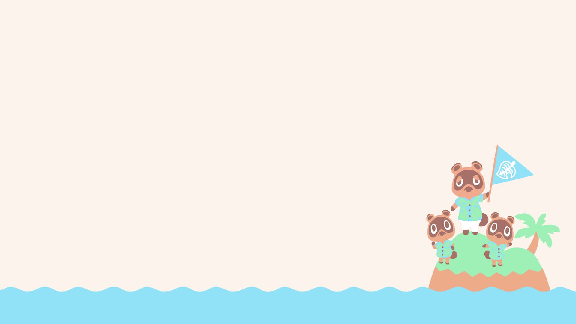 Animal Crossing Tom Nookand Friends Island Adventure Background