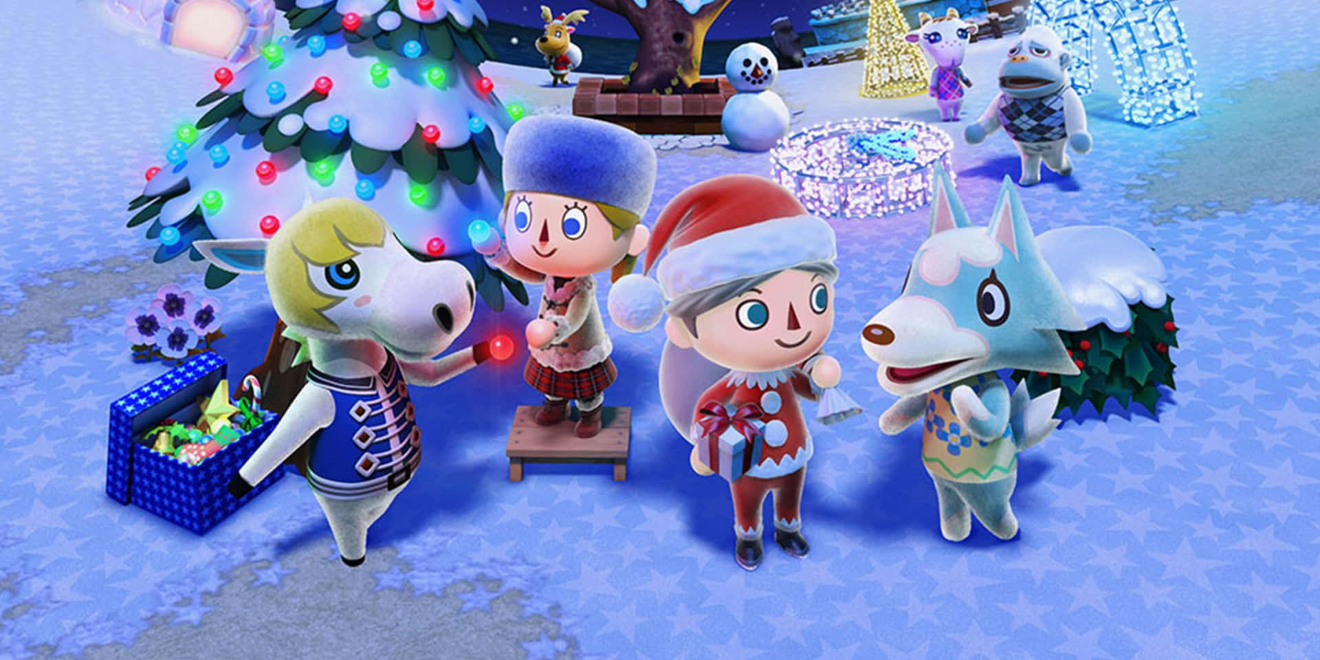 Animal Crossing Winter Official Art Background