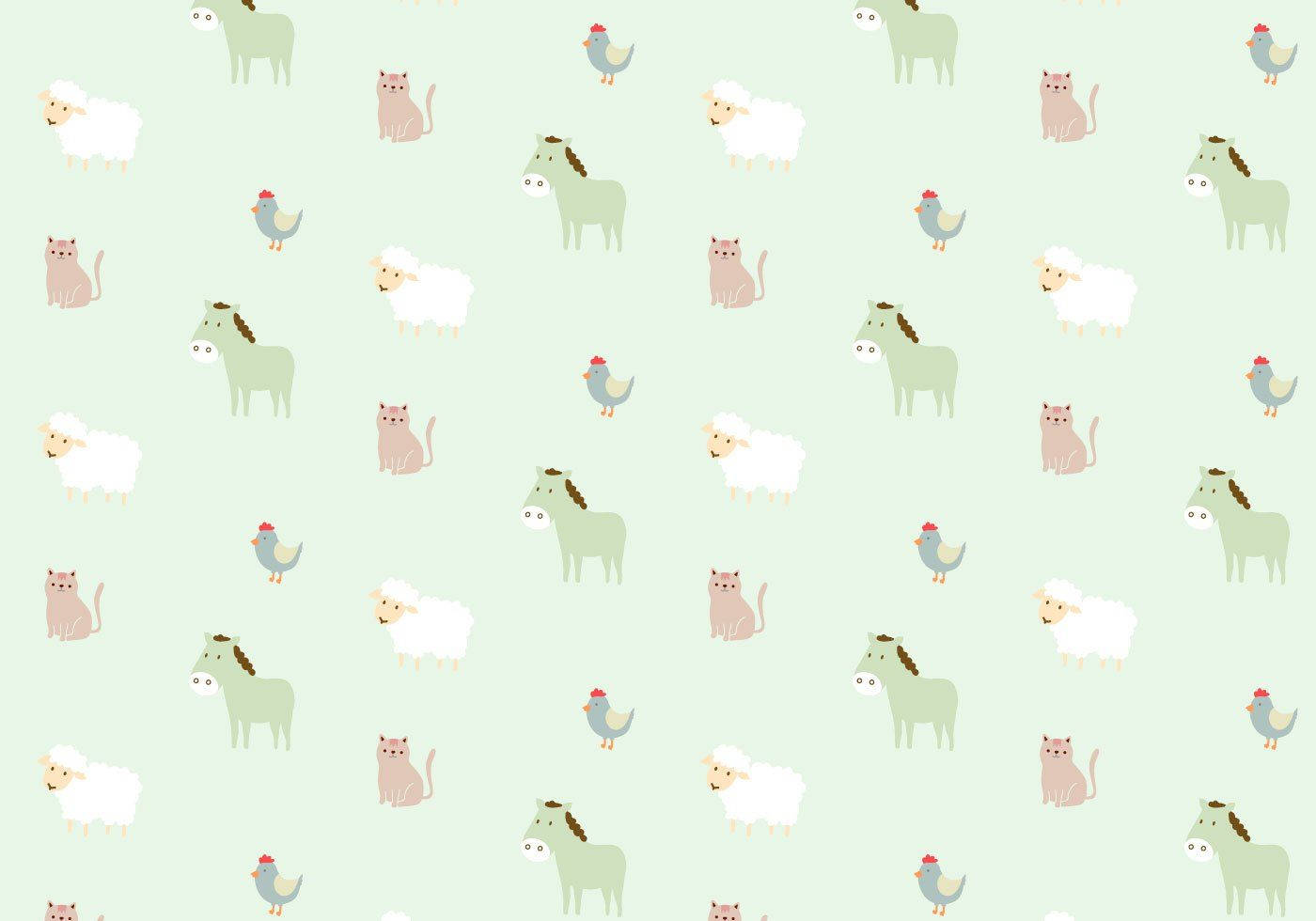 Animal Cute Pastel Colors Background