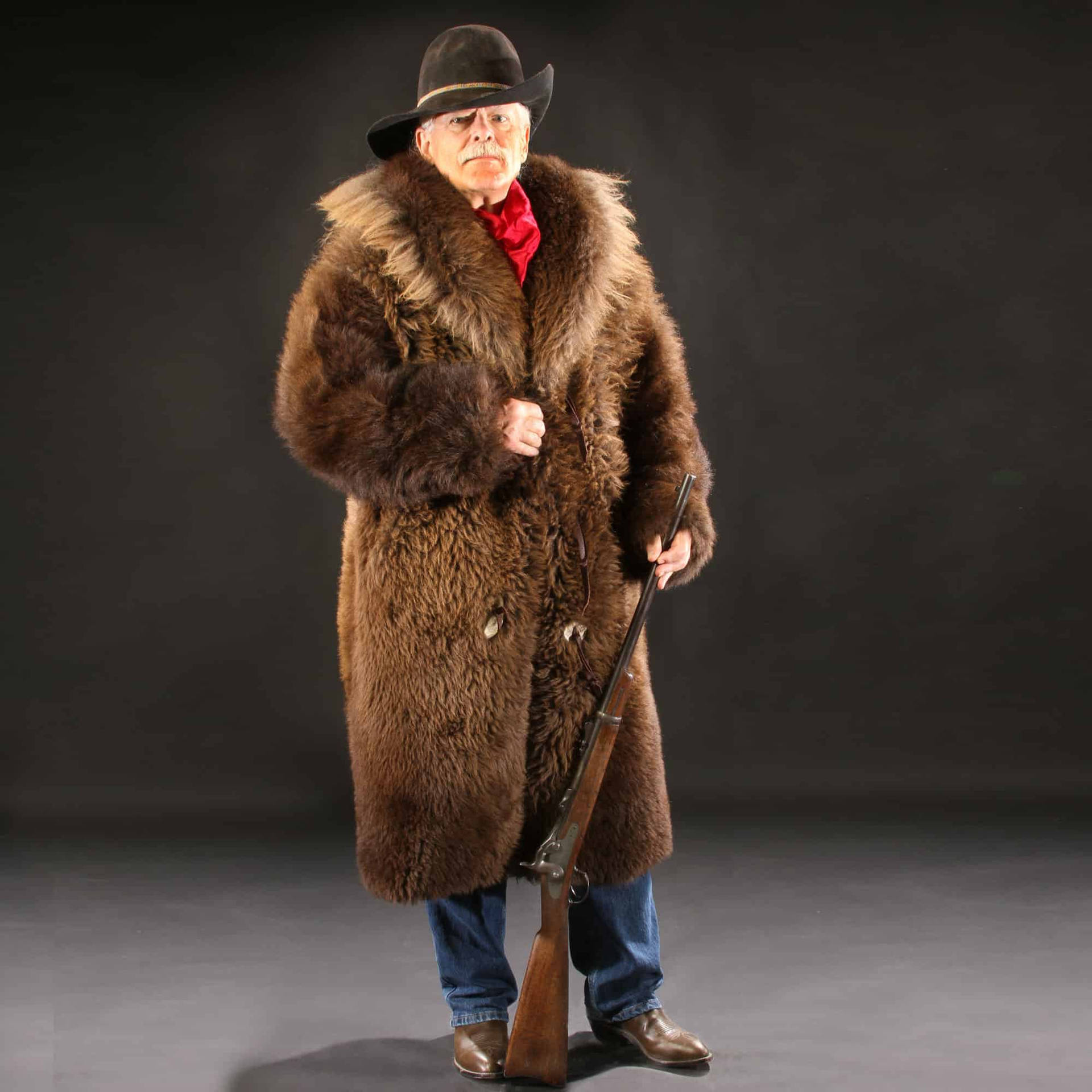 Animal Fur Coat In Brown Shade Background