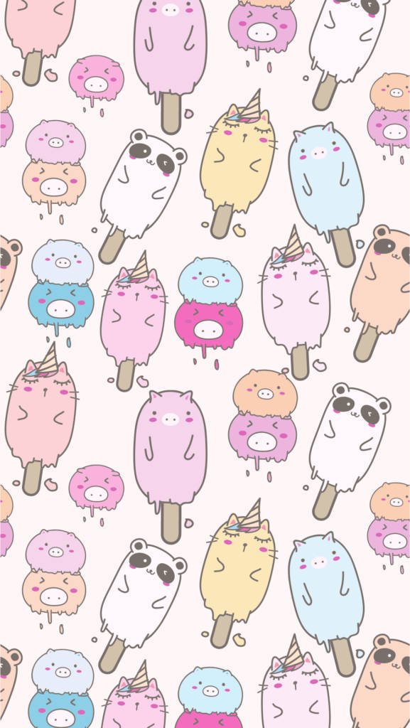 Animal Ice Cream Girly Iphone Background