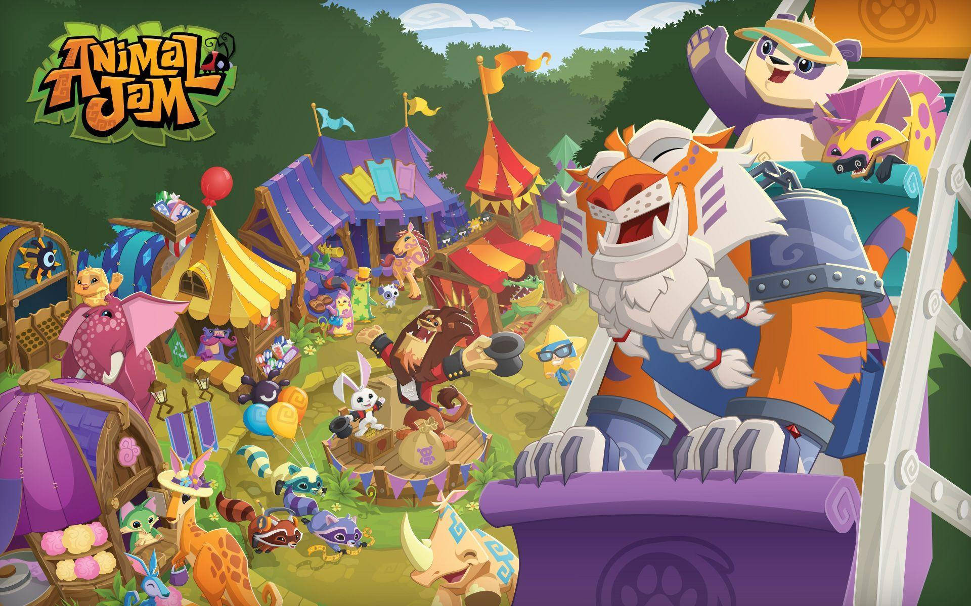 Animal Jam In The Circus Poster Background