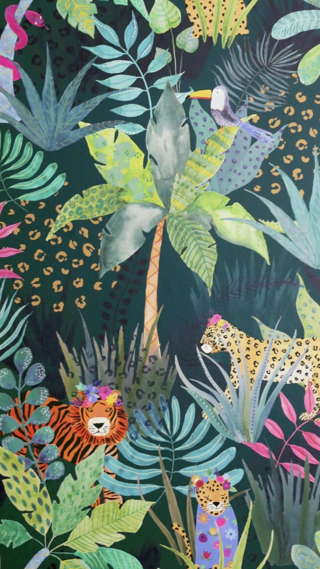 Animal Jungle Pop Art Background