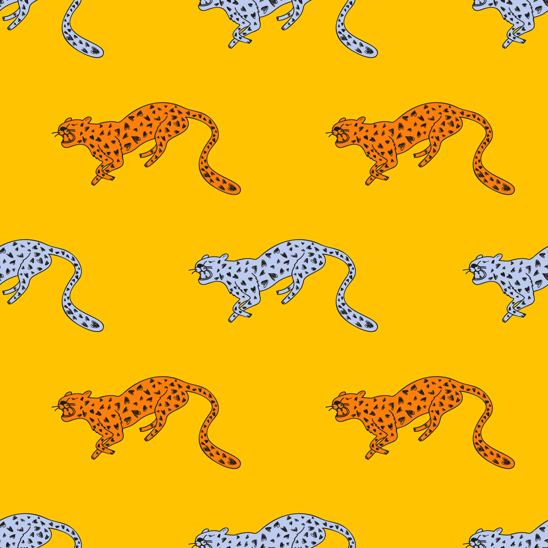 Animal Pattern Cute Cheetah Print Background