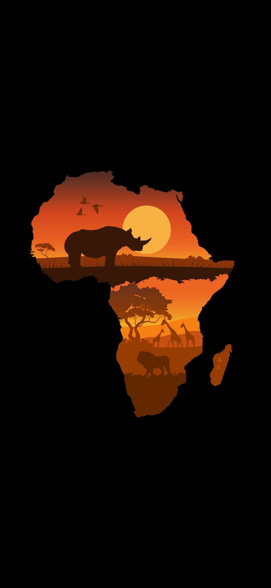 Animals And Continent Africa Iphone Background