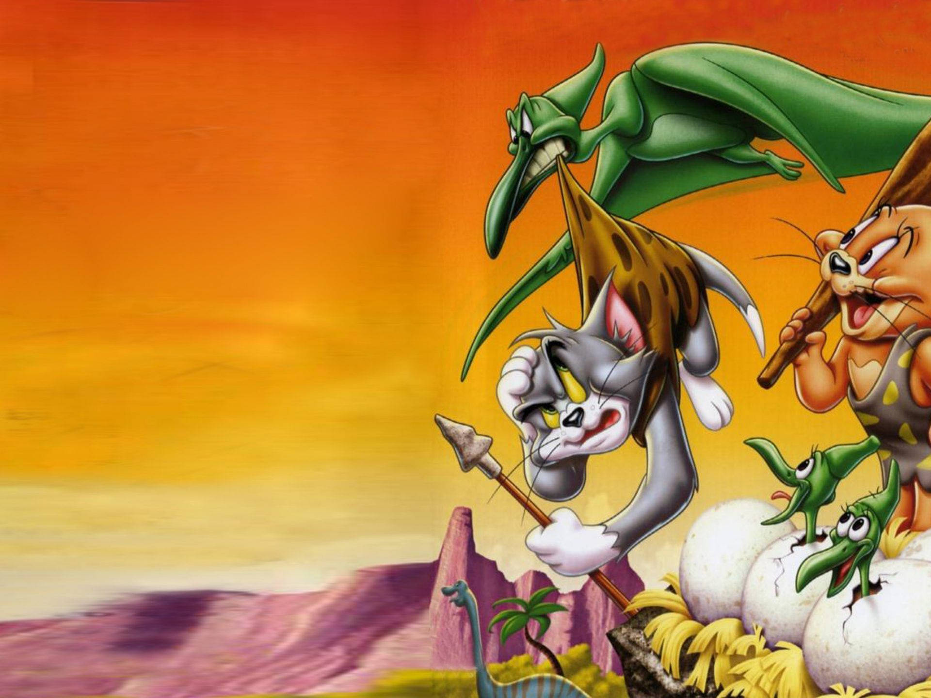 Animated Adventurous Poster Of Tom Cat