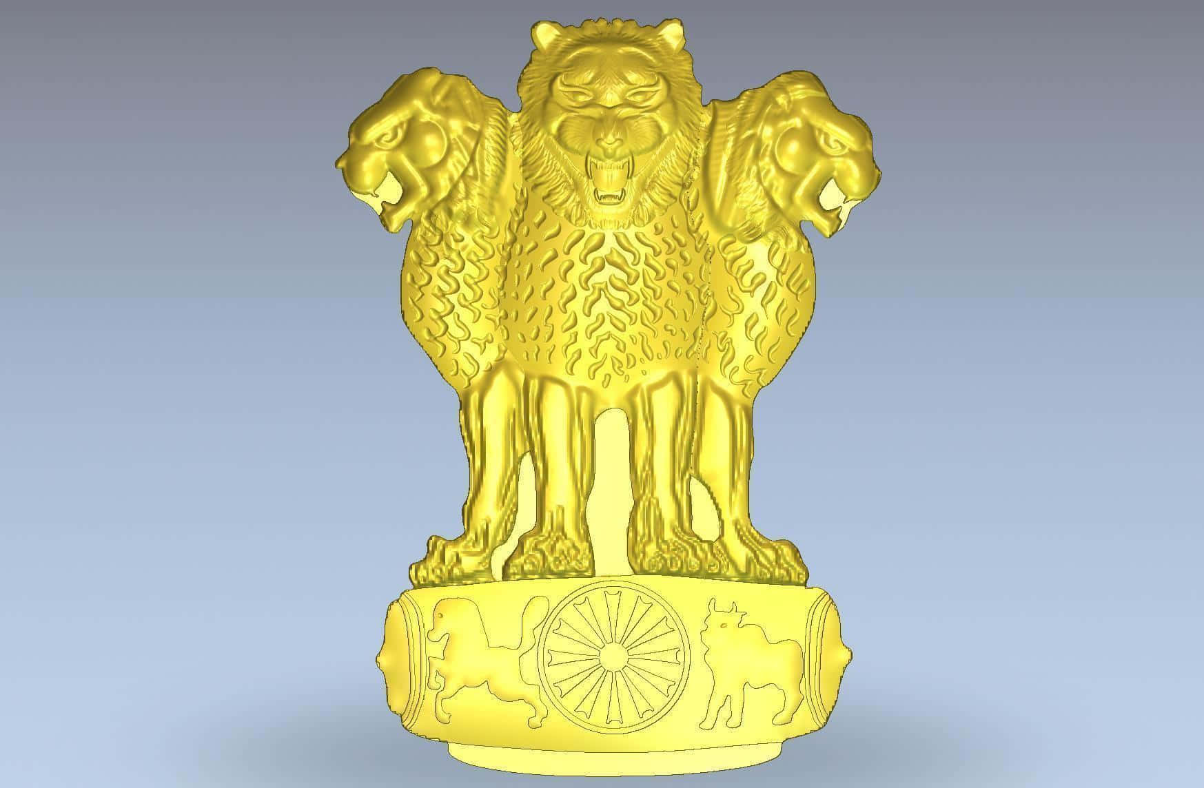 Animated Ashoka Pillar Statue