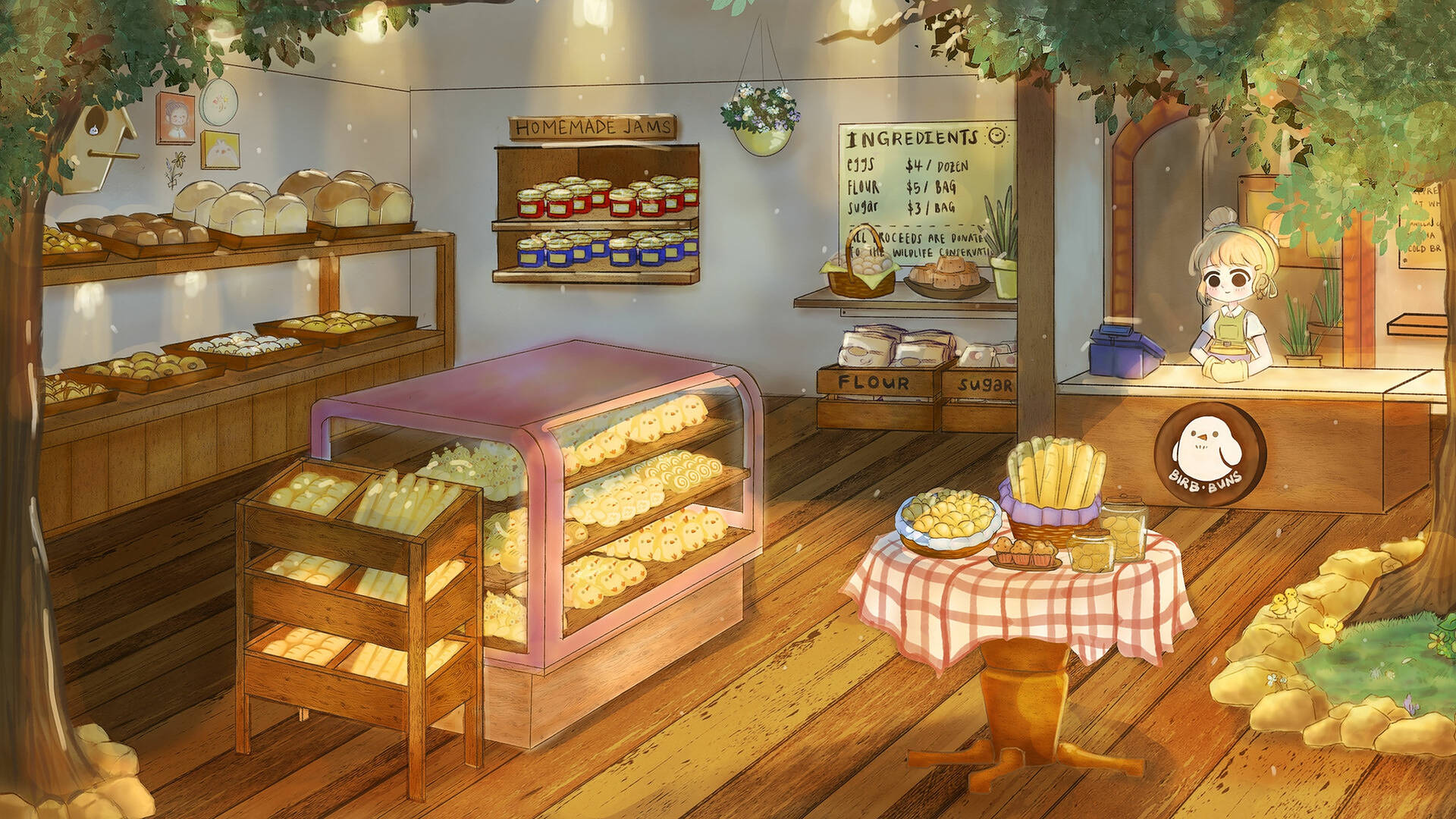 Animated Bakery Art Background