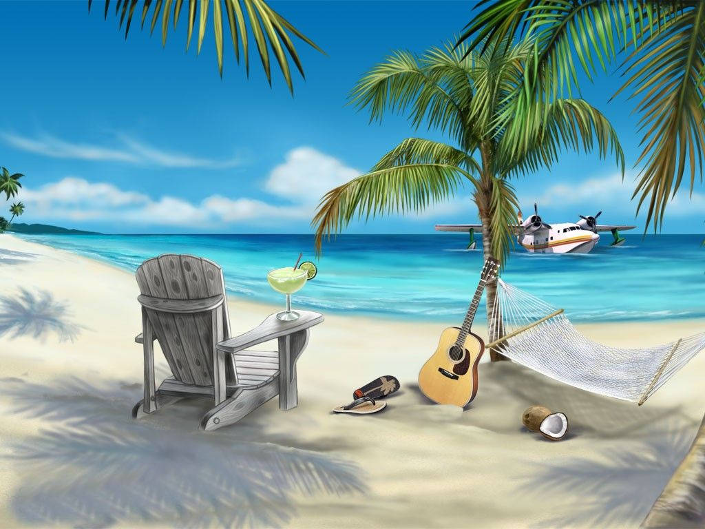 Animated Beach Island Background