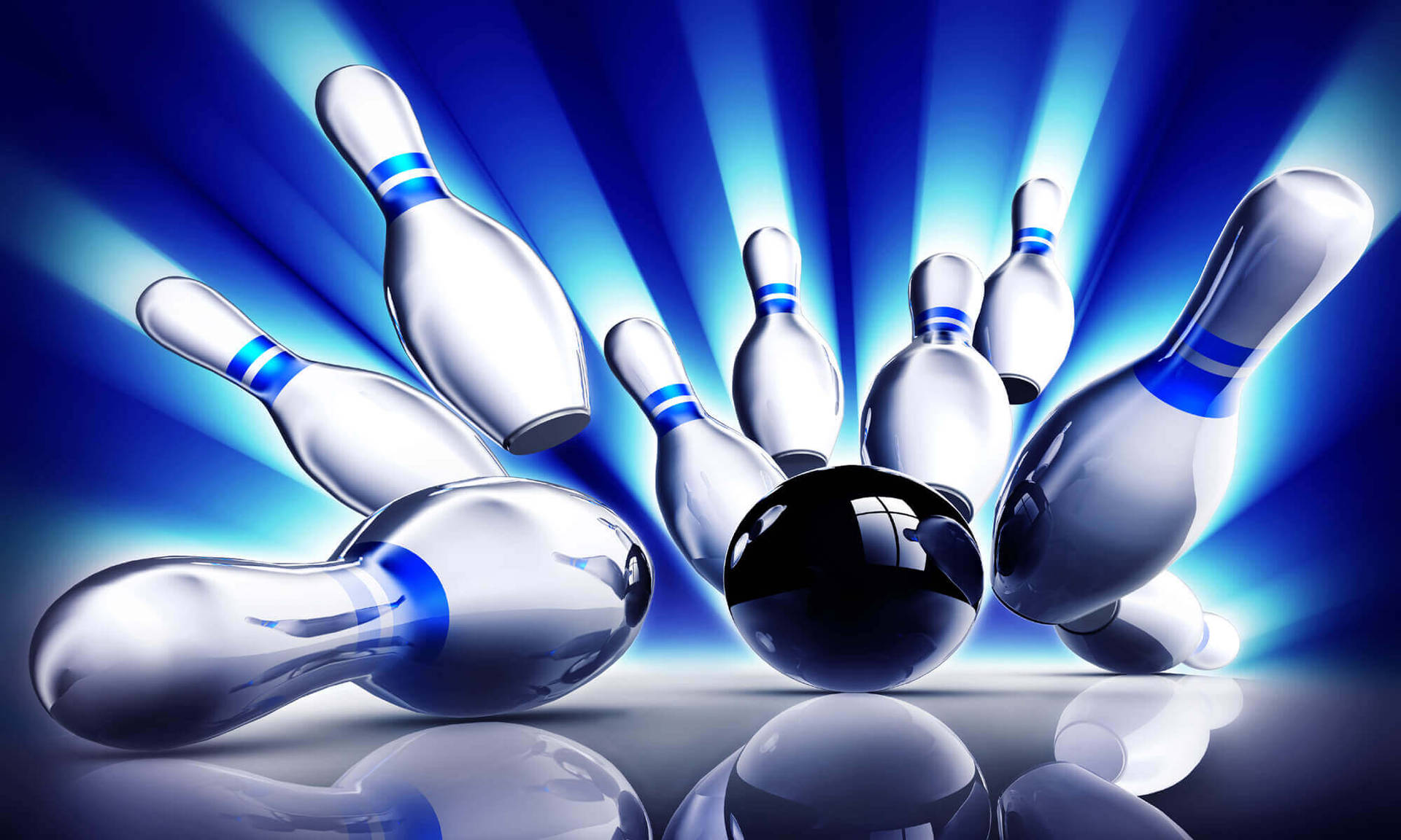 Animated Bowling Strike Background