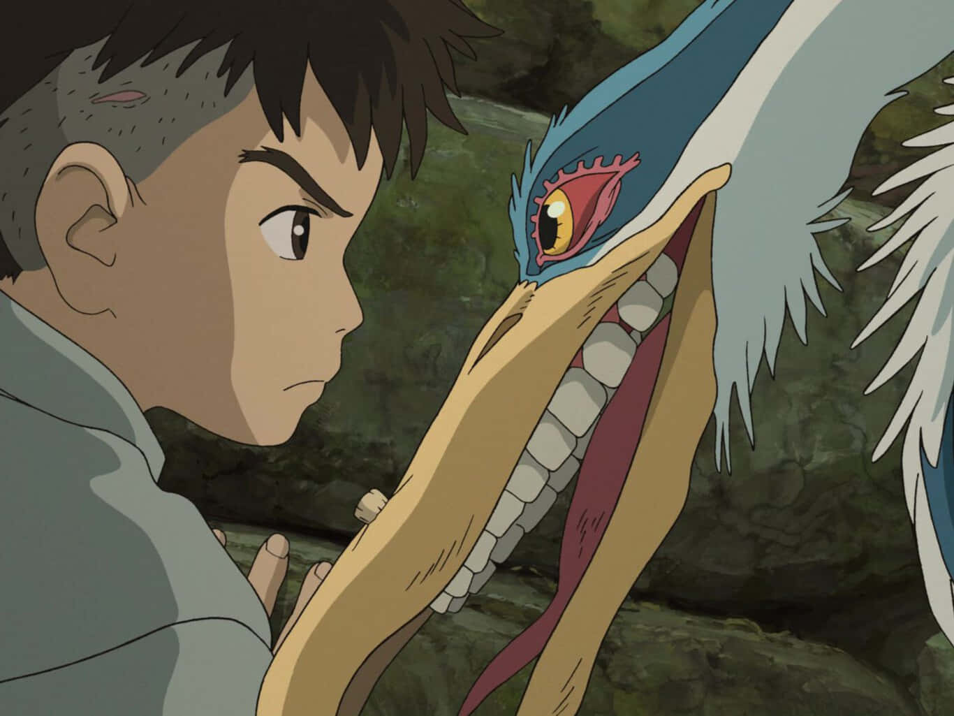 Animated Boyand Dragon Closeup Background
