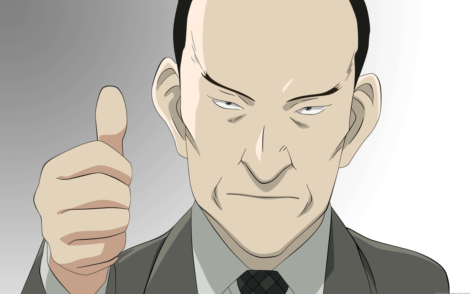 Animated Businessman Giving Thumbs Up Background