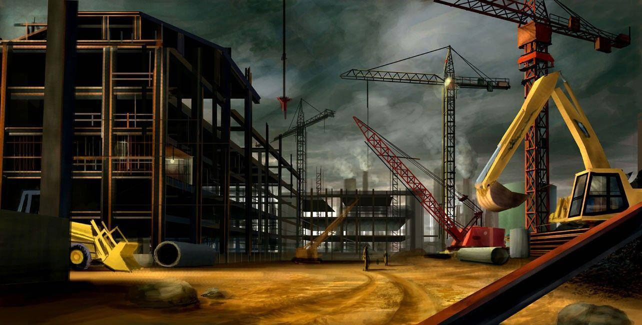 Animated Busy Construction Background