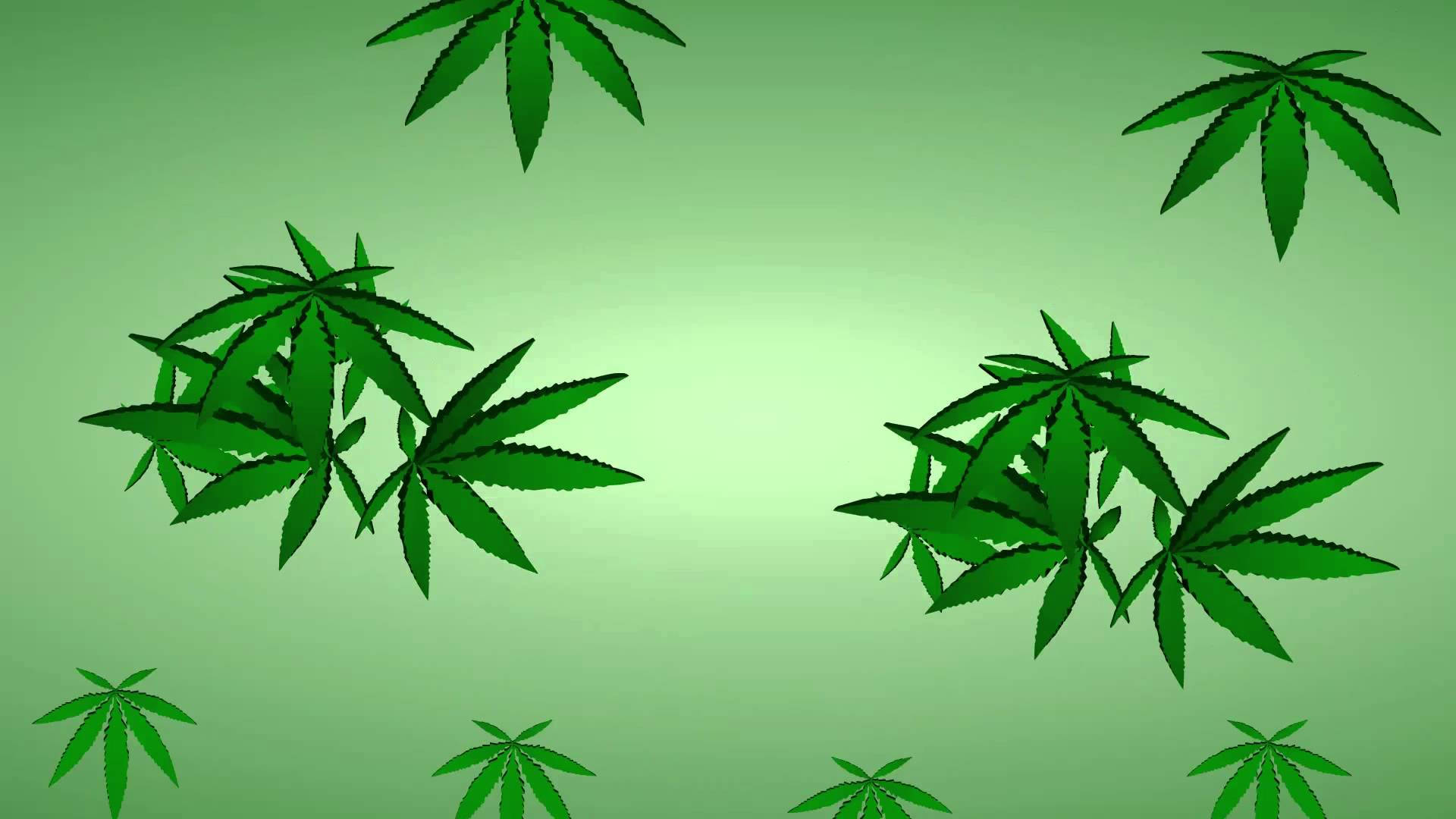 Animated Cannabis Leaves Background