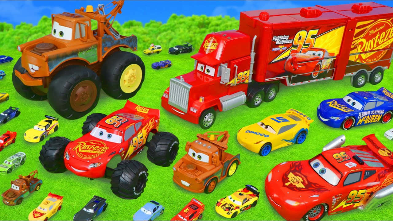 Animated Cars Movie Toy Collection Background