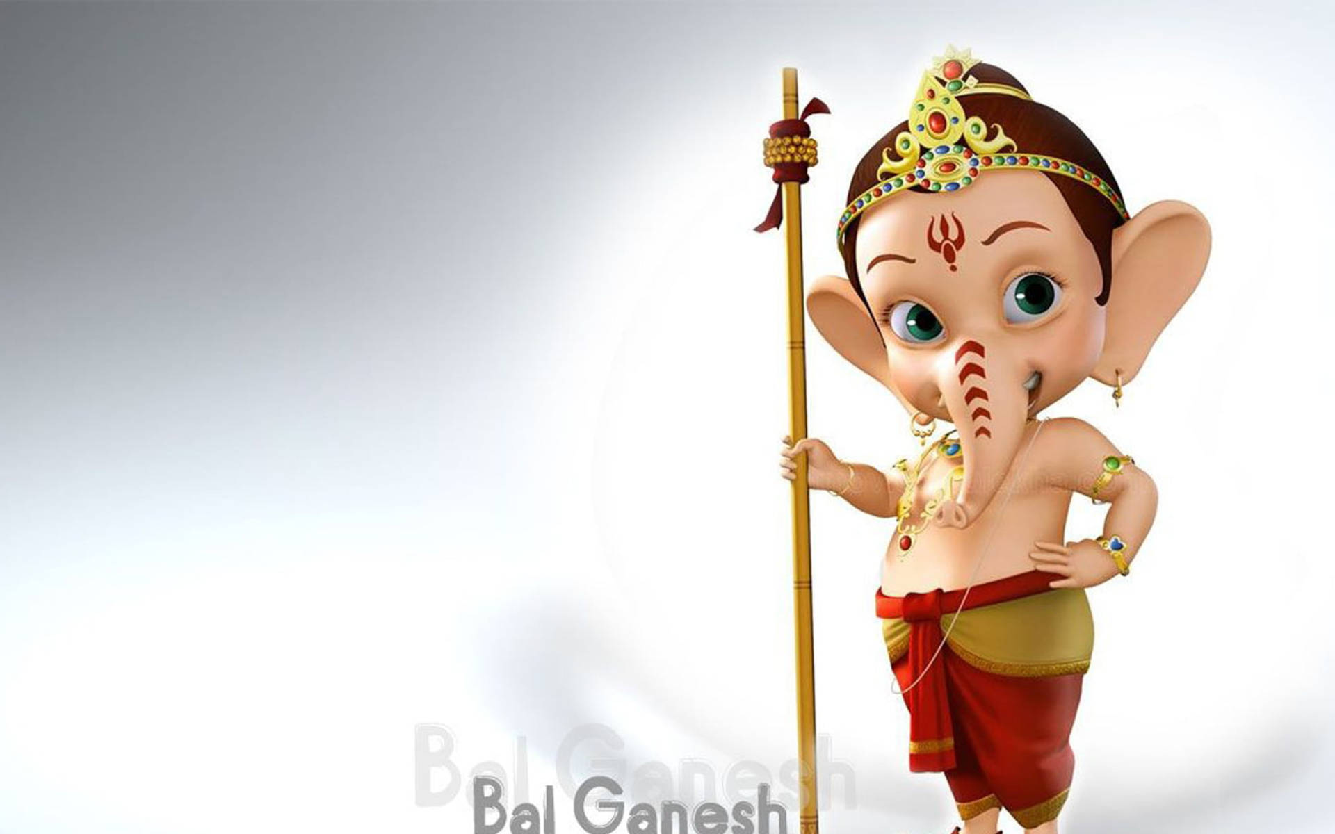 Animated Cartoon Bal Ganesh Background