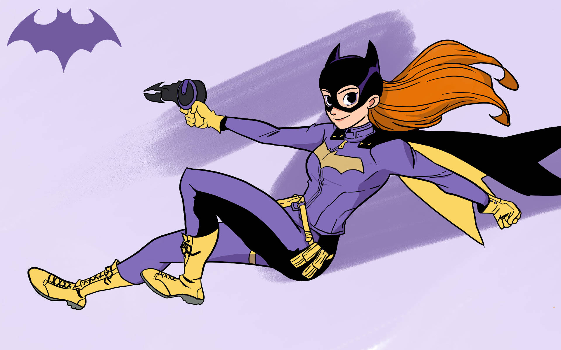 Animated Cartoon Batgirl Background