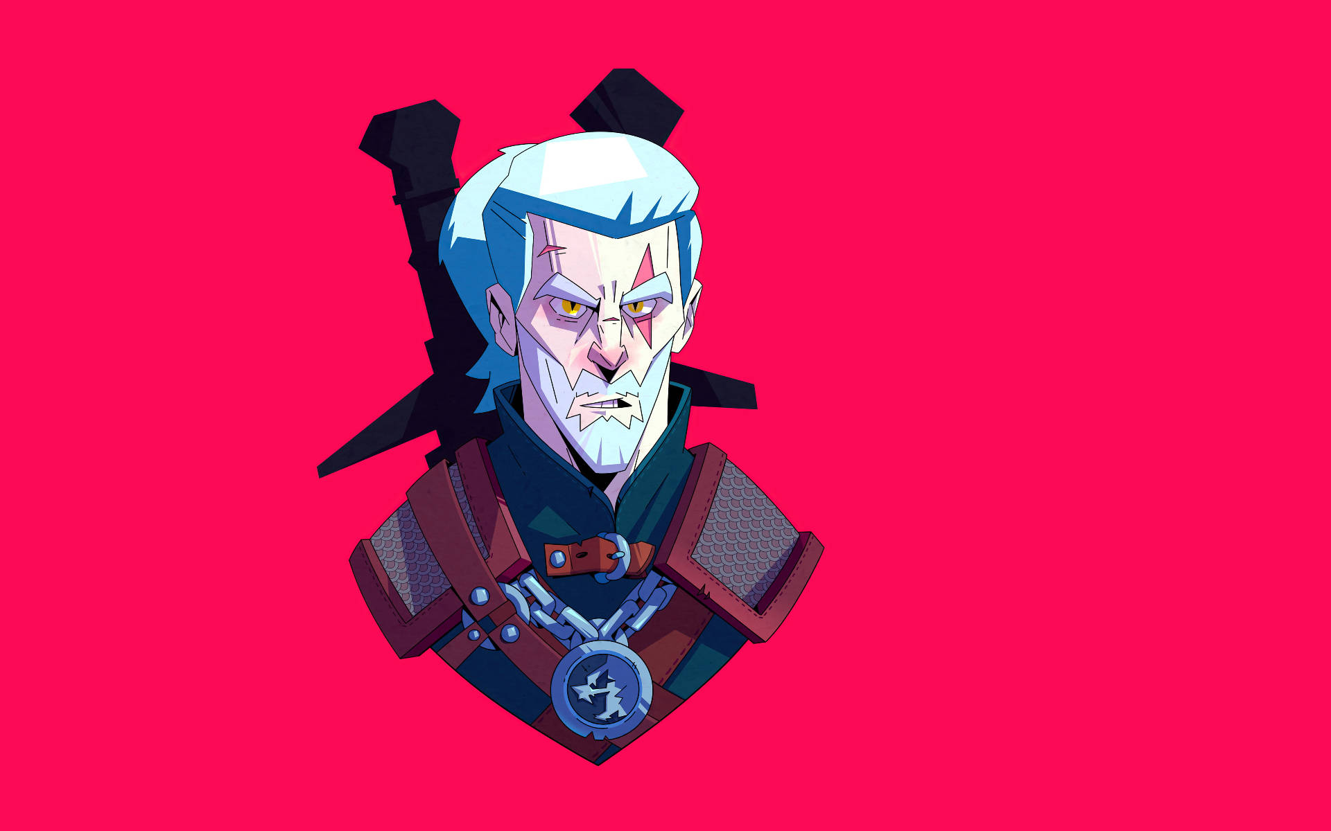 Animated Cartoon Geralt Of Rivia Background