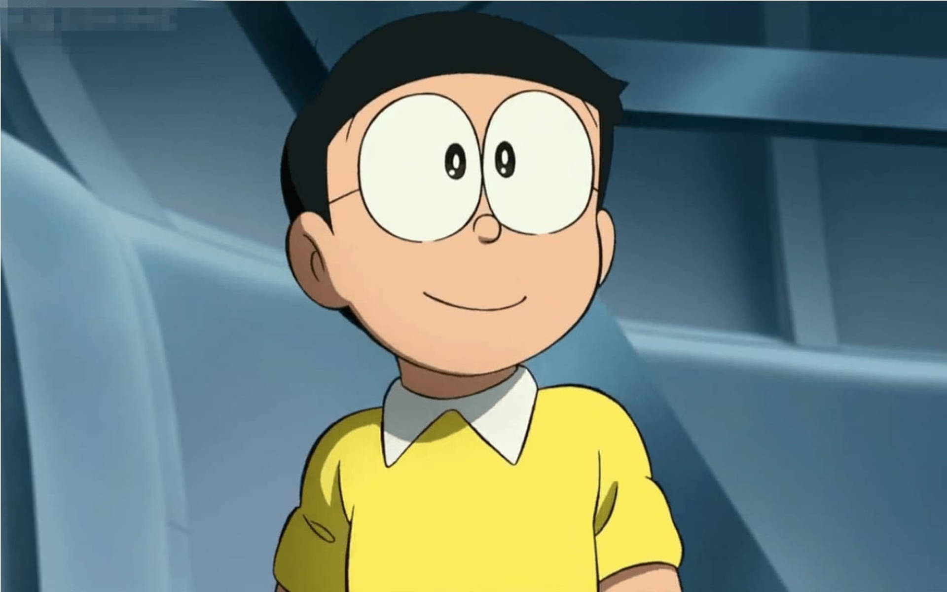 Animated Cartoon Happy Nobita Background