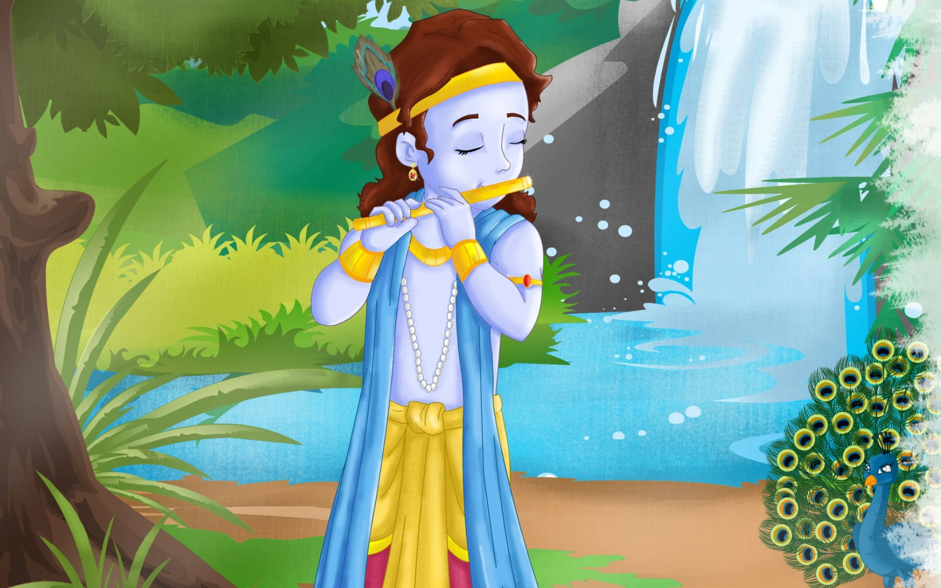 Animated Cartoon Krishna