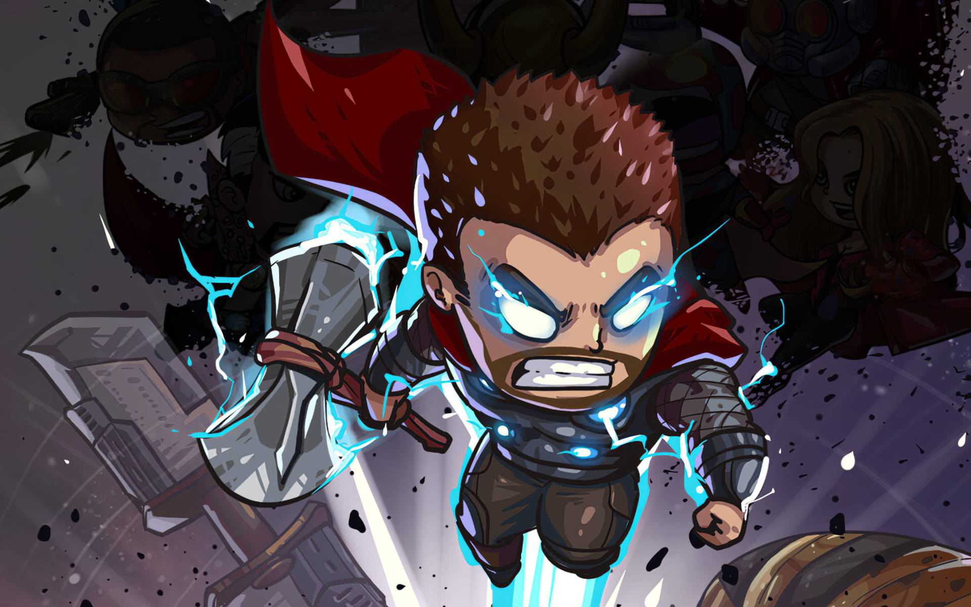 Animated Cartoon Thor Background