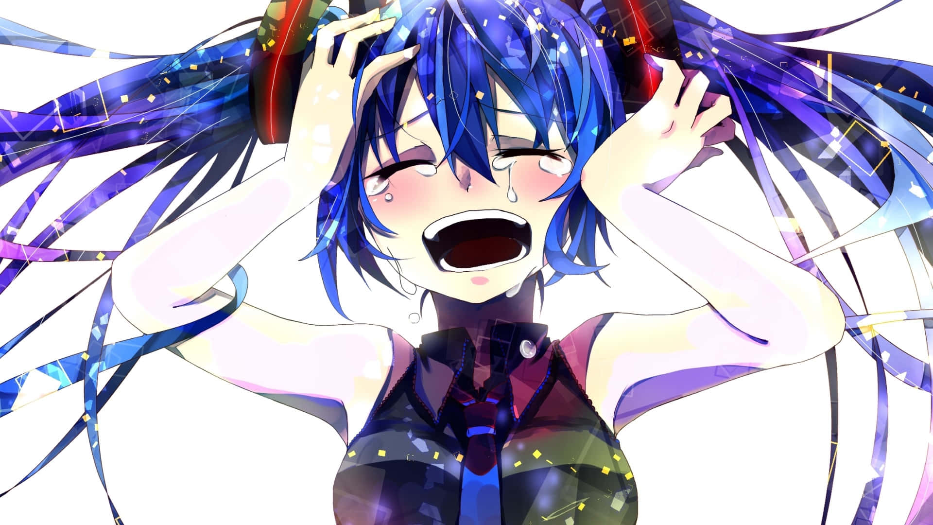 Animated Character Crying With Headphones.jpg Background
