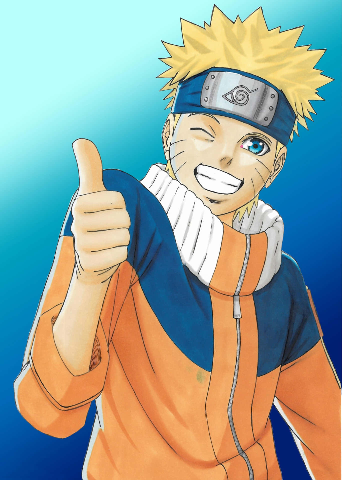 Animated Character Giving Thumb Up Background