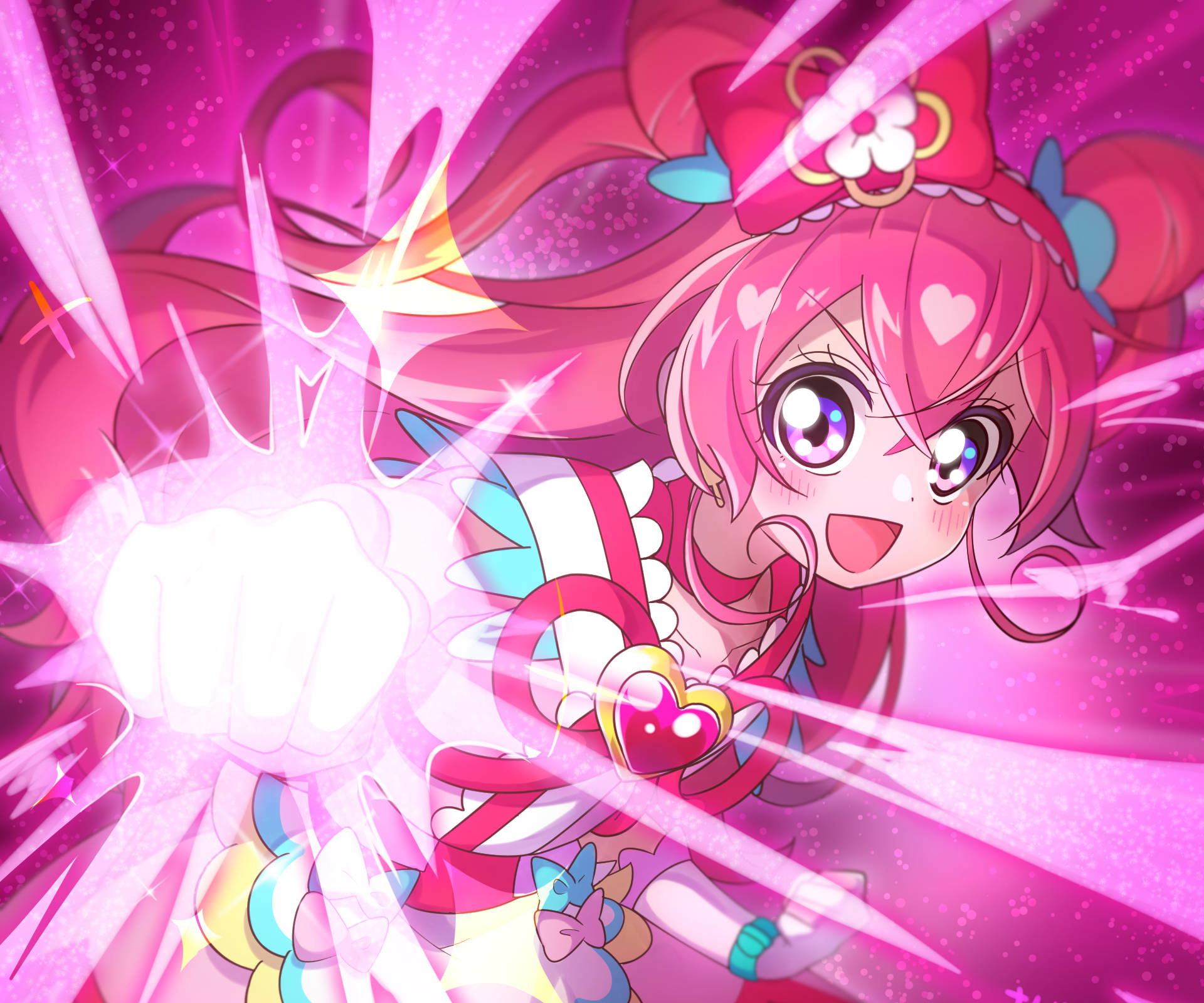 Animated Character, Precious, Raising Her Fist In Determination Background