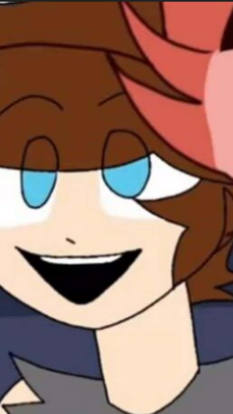 Animated Character Smiling Closeup Background