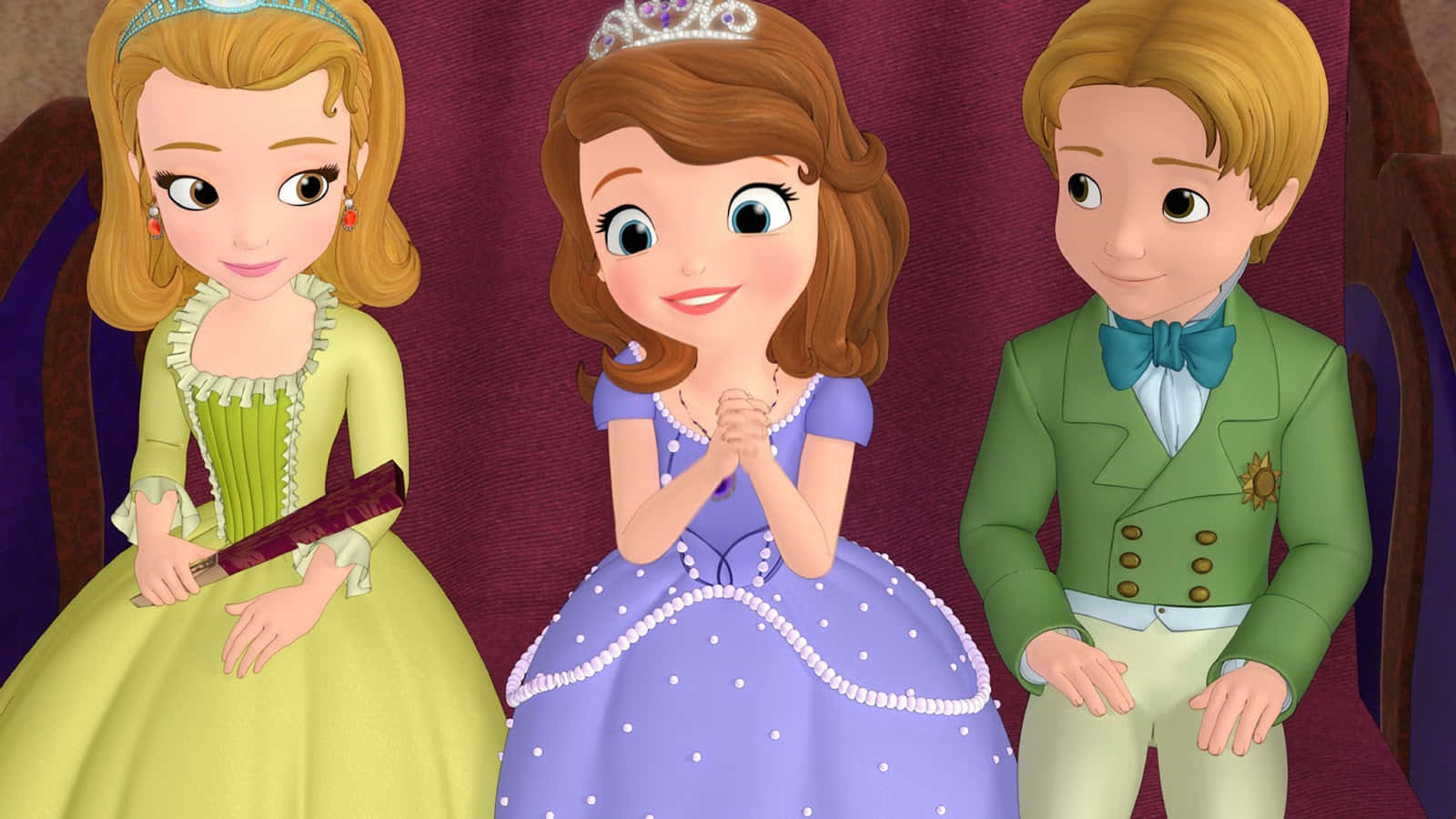 Animated Character, Sofia The First Glamorously Posing Background