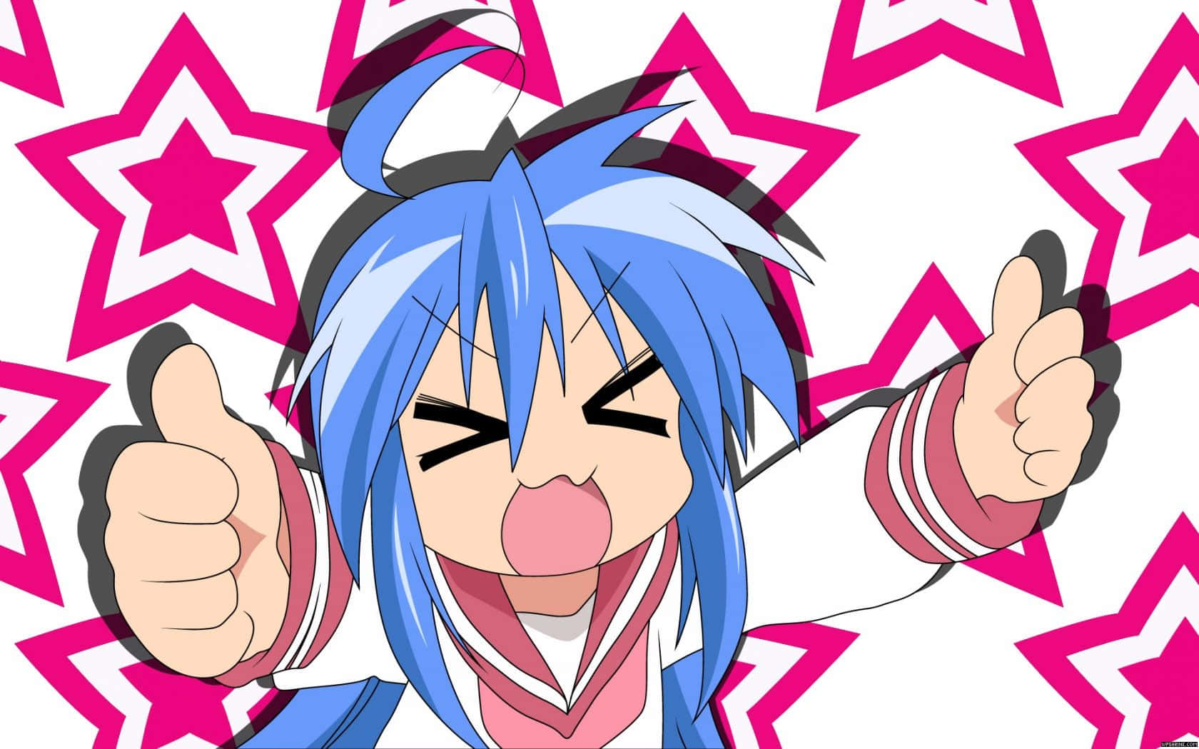 Animated Character Thumbs Up Excitement Background