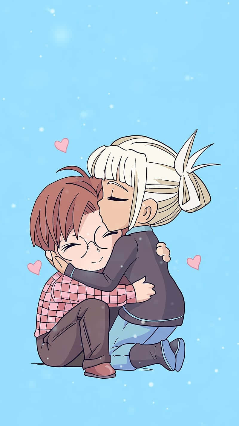 Animated Couple Embrace Background