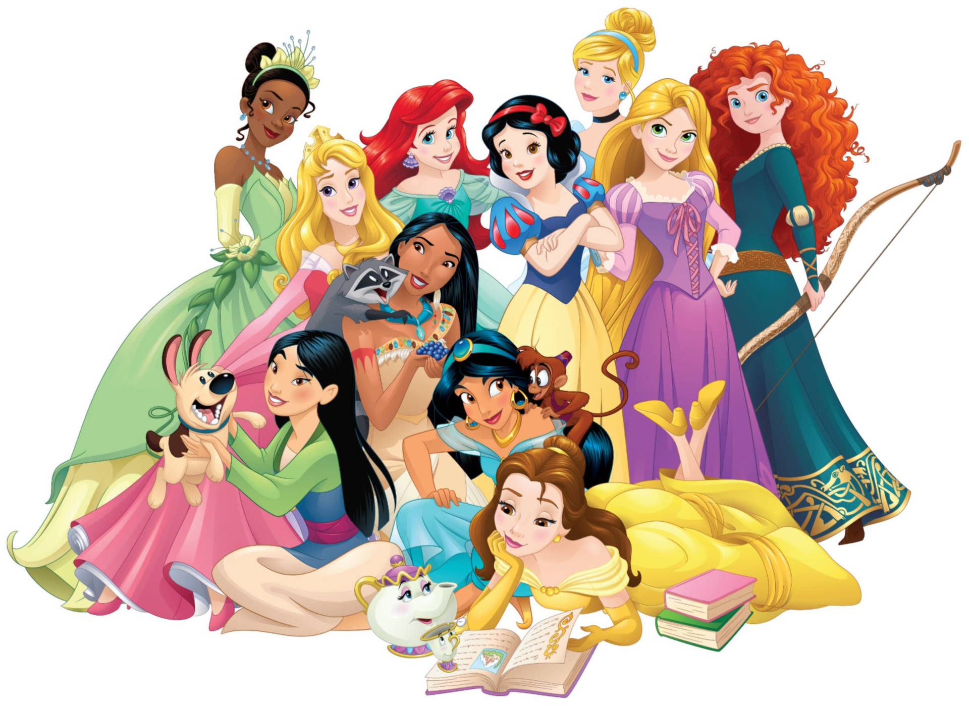 Animated Disney Princesses Background