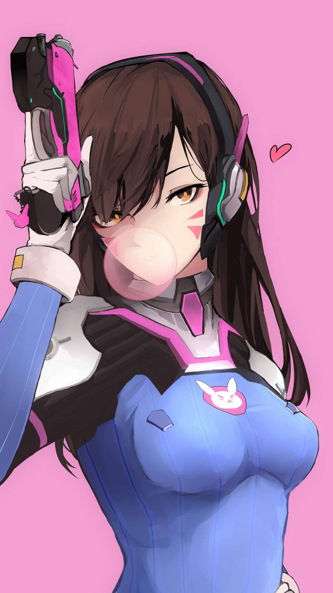 Animated Dva With Bubble Gum