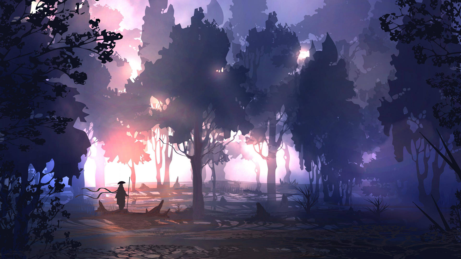 Animated Fantasy Forest Background