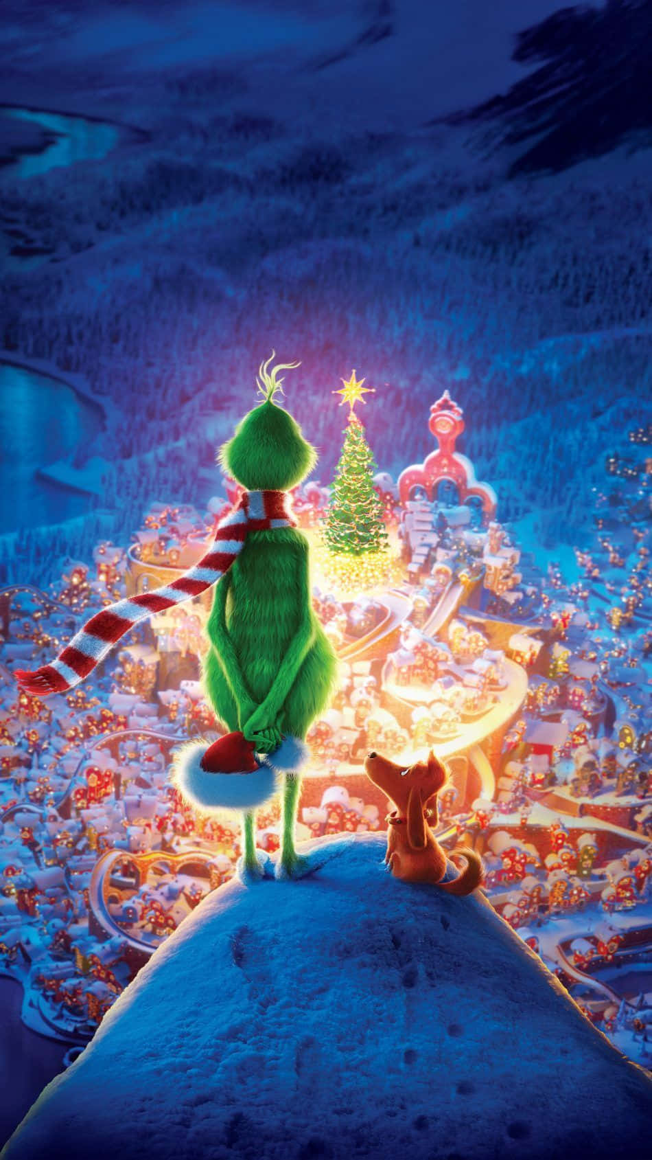 Animated Film Cute Grinch Christmas Day Background